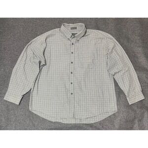 Van Heusen Men's XL 17-17 1/2 Plaid Long Sleeve‎ Shirt